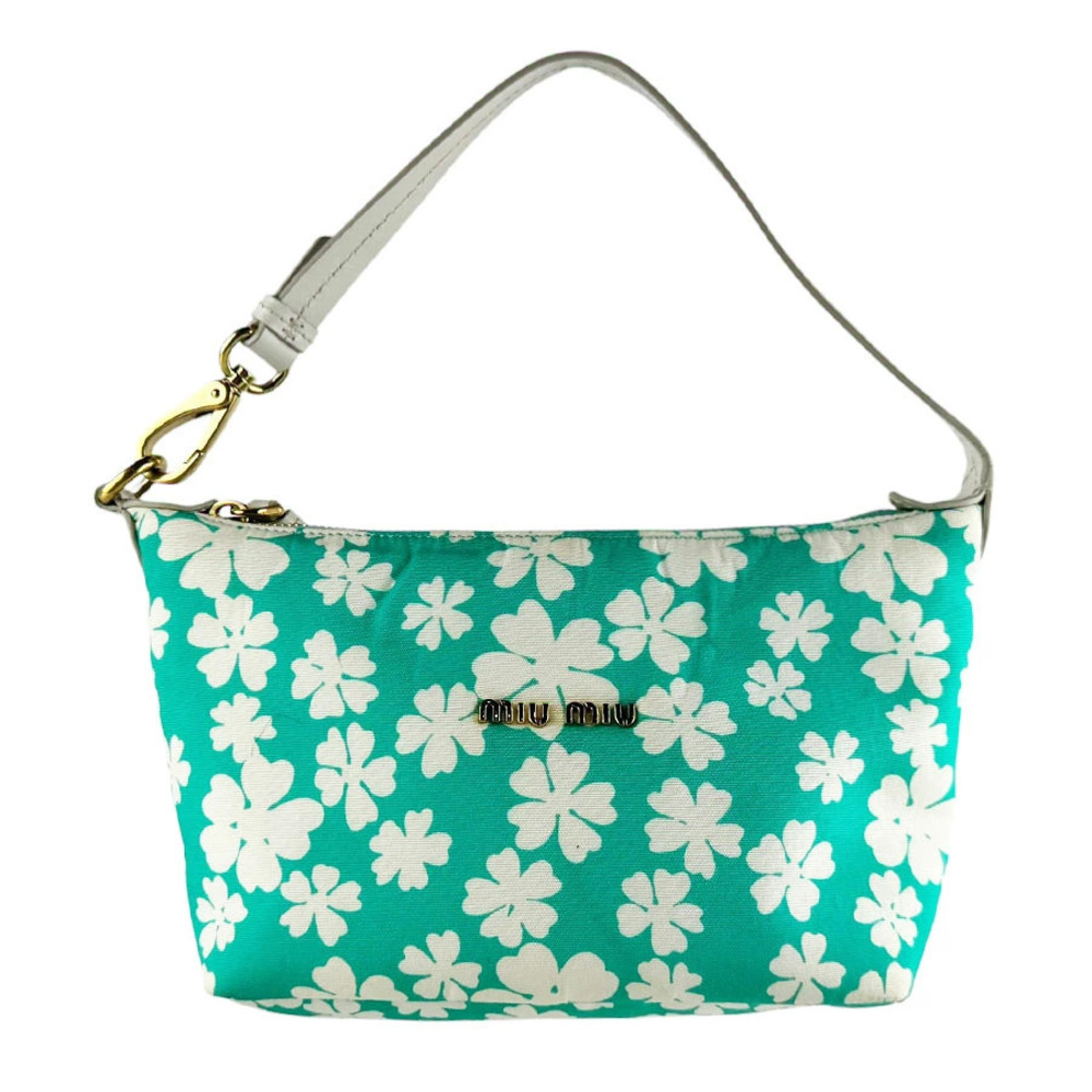 Miu Miu handbag leather green white